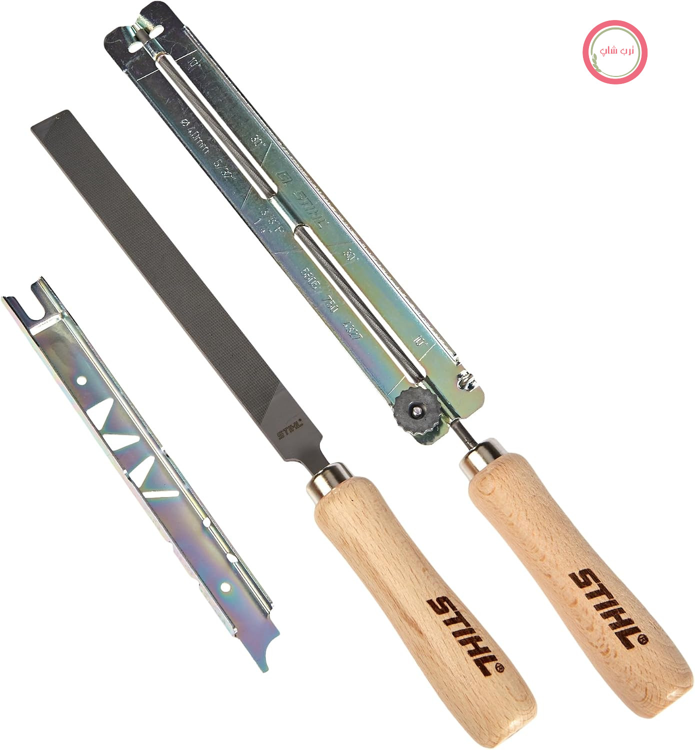 مجموعه تیزکن چند تکه Stihl 5605 007 1027 برای زنجیر اره‌های 1/4 اینچی و 3/8 اینچی P در یک کیف محکم با حلقه کمربند