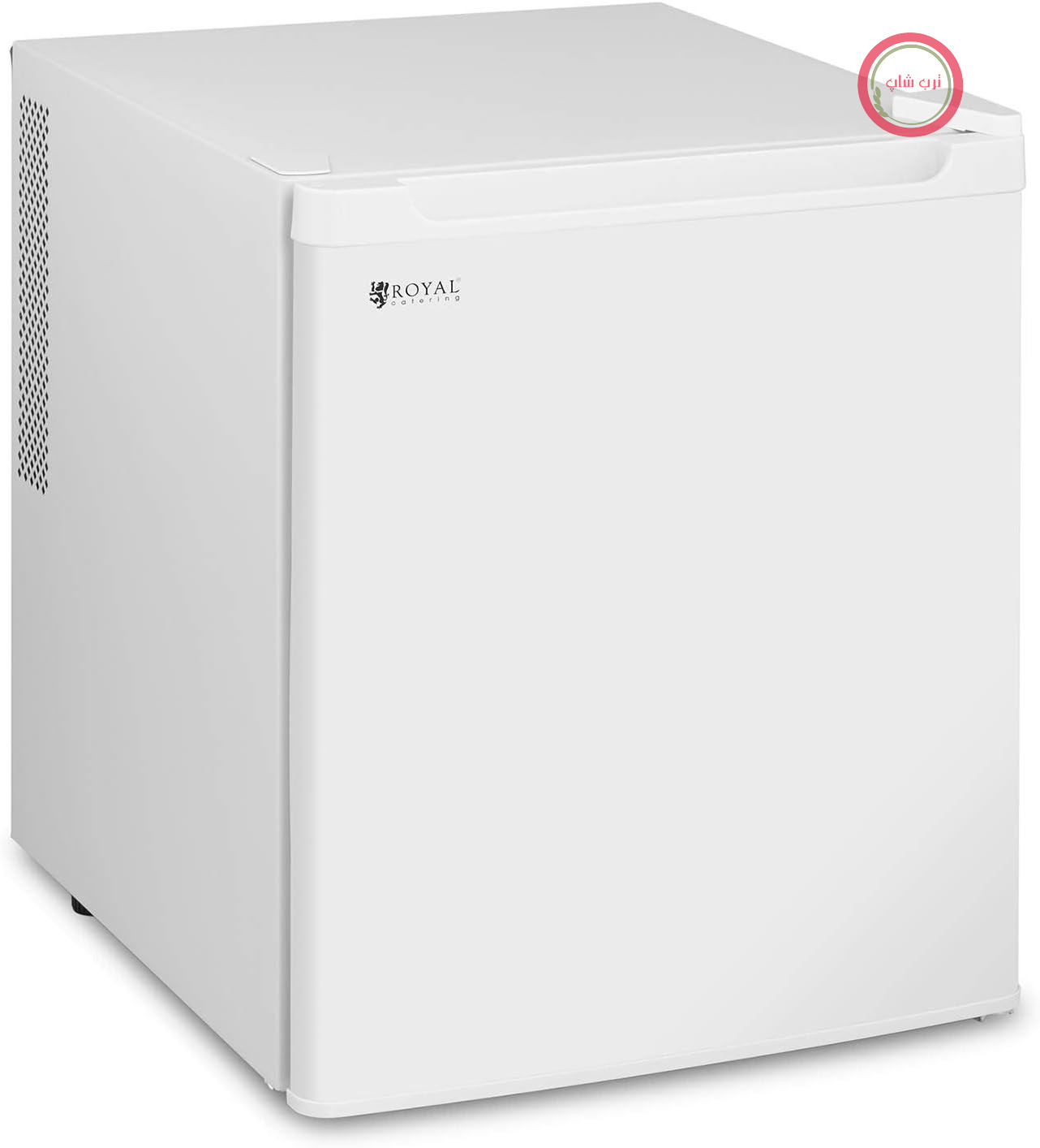 یخچال کوچک رویال کترینگ آلمان Royal Catering RCGK-48L مینی‌بار محفظه یخ کوچک ۴۵ لیتر سفید ۶۰ وات ۰-۱۰ درجه سانتیگراد بی‌صدا ۳۵ دسی‌بل قفسه و محفظه جداشدنی یخچال کوچک یخچال نگهداری