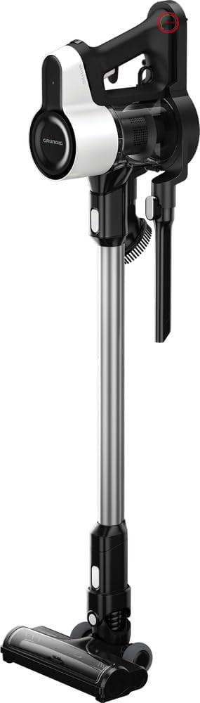 جاروبرقی بی‌سیم دوکاره GRUNDIG VCP 4130، دو سطح قدرت مکش، موتور ۱۱۰ وات، باتری لیتیوم-یونی ۲۱.۶ ولت، ظرفیت جمع‌آوری گرد و غبار ۵۵۰ میلی‌لیتر، زمان کارکرد تا ۴۵ دقیقه، ۸۰ دسی‌بل، سفید/مشکی