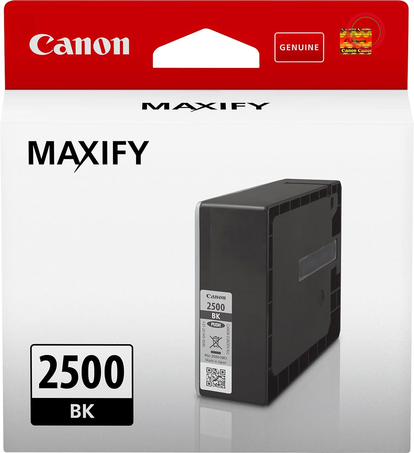 کارتریج جوهر مشکی کانن PGI-2500 BK، استاندارد - 29.1 میلی‌لیتر، اصلی برای چاپگر MAXIFY 9290B001