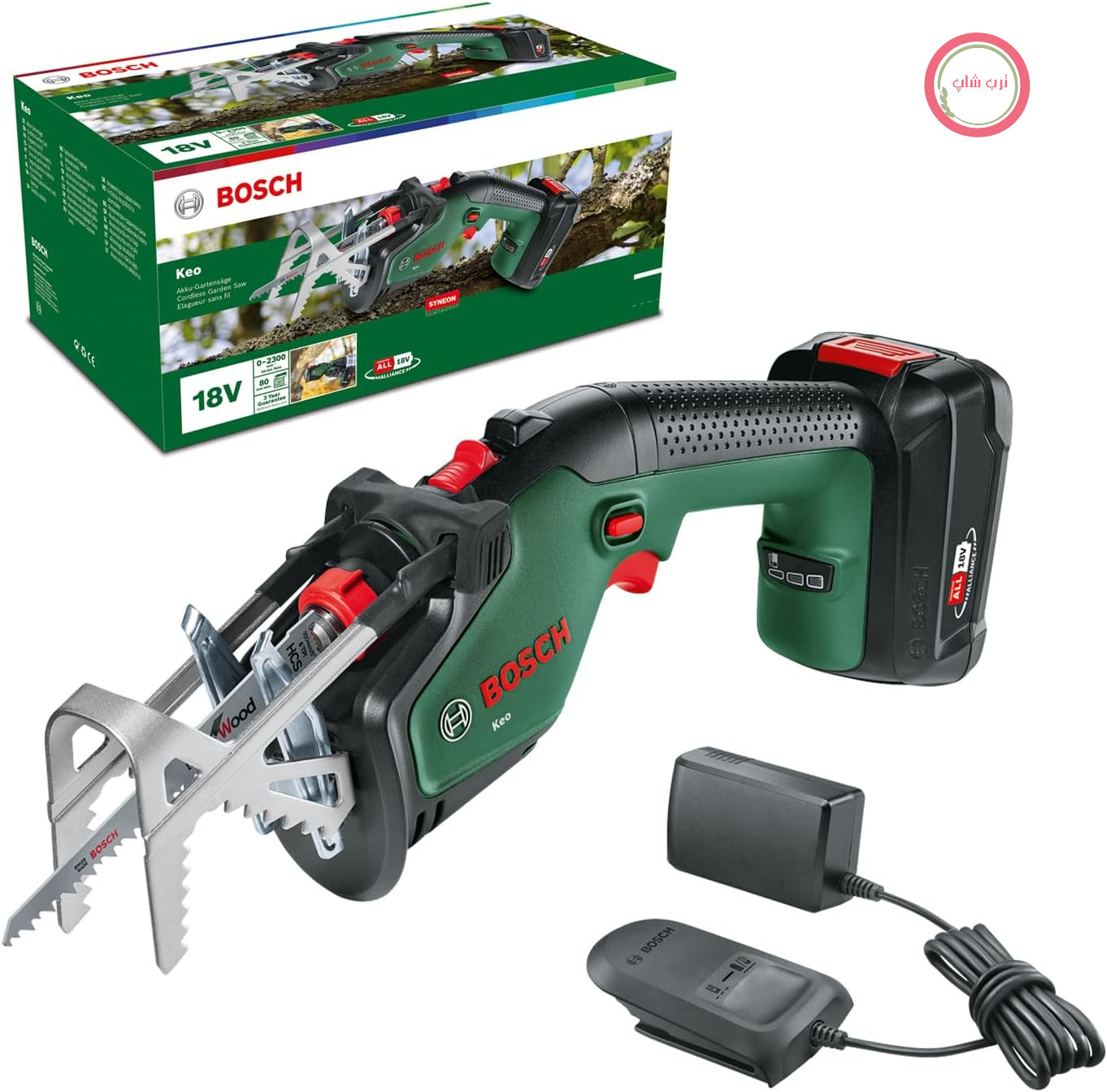 اره افقی بر باغبانی شارژی بوش آلمان اره رفت و برگشتی مدل Bosch Keo