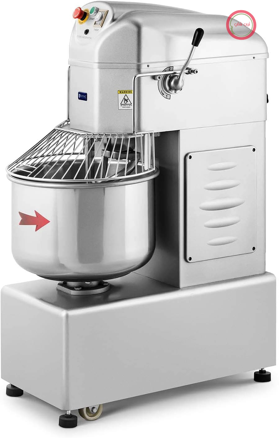 خمیرگیر صنعتی رویال کترینگ آلمان Royal Catering مدل RCPM-40,1BS، ظرفیت ۴۵ لیتر، توان ۲۱۰۰ وات، همزن مارپیچی