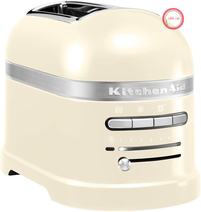 توستر برقی دو تکه KitchenAid Artisan 5KMT2204 (کرم بادام)، برای انواع نان، توستر دو تکه نوآورانه