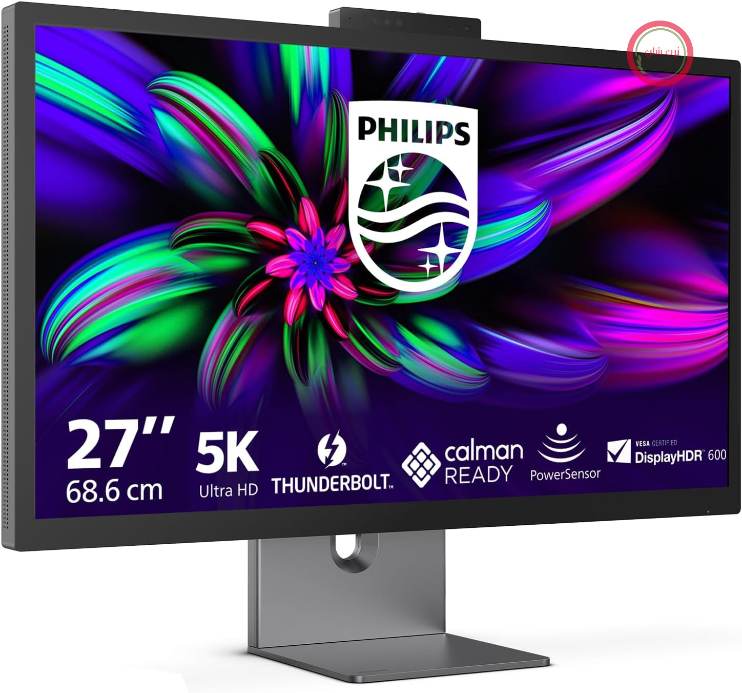 مانیتور Philips 27E3U7903-27 Zoll 5K Ultra HD+، وب کم، مانیتور تاشو، صفحه نمایش لمسی، HDR600 (5120x2880@70Hz، HDMI 2.1، ورودی/خروجی DisplayPort، USB-C (96 W Power Delivery)، RJ45، هاب USB)
