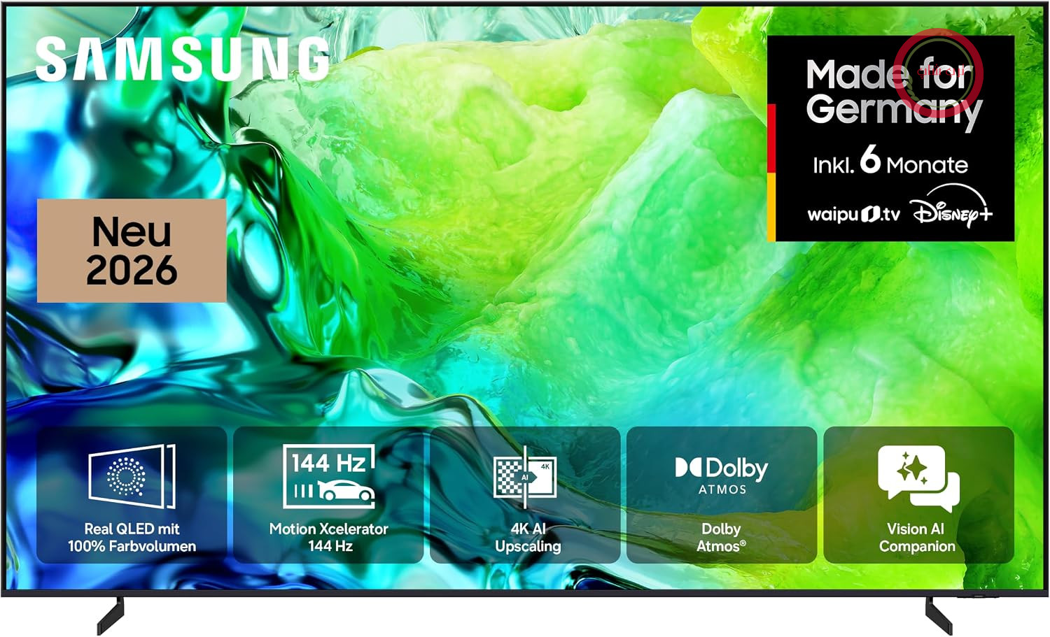 تلویزیون سامسونگ Samsung مدل نئو کیو ال ای دی QN80H 4K، ۱۰۰ اینچ (۲۵۴ سانتی متر)، تلویزیون UHD، تلویزیون هوشمند