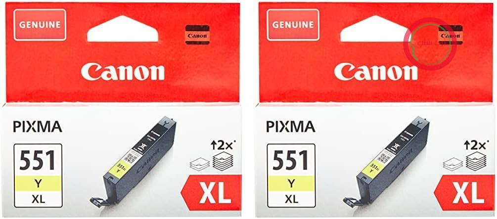 جوهر اصلی کانن CL-551 Y XL، سایز XL، زرد، بسته‌بندی قابل بازیافت (بسته ۲ عددی)