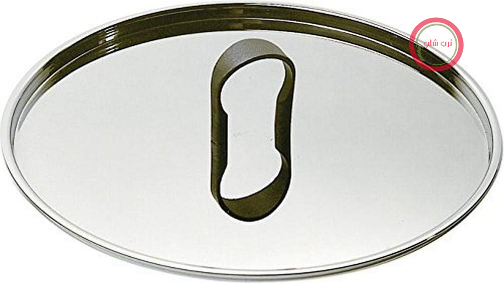 درب طرح‌دار Alessi La Cintura Di Orione 90200/28 L از جنس استیل ضد زنگ 18/10، نمای بیرونی و داخلی صیقلی