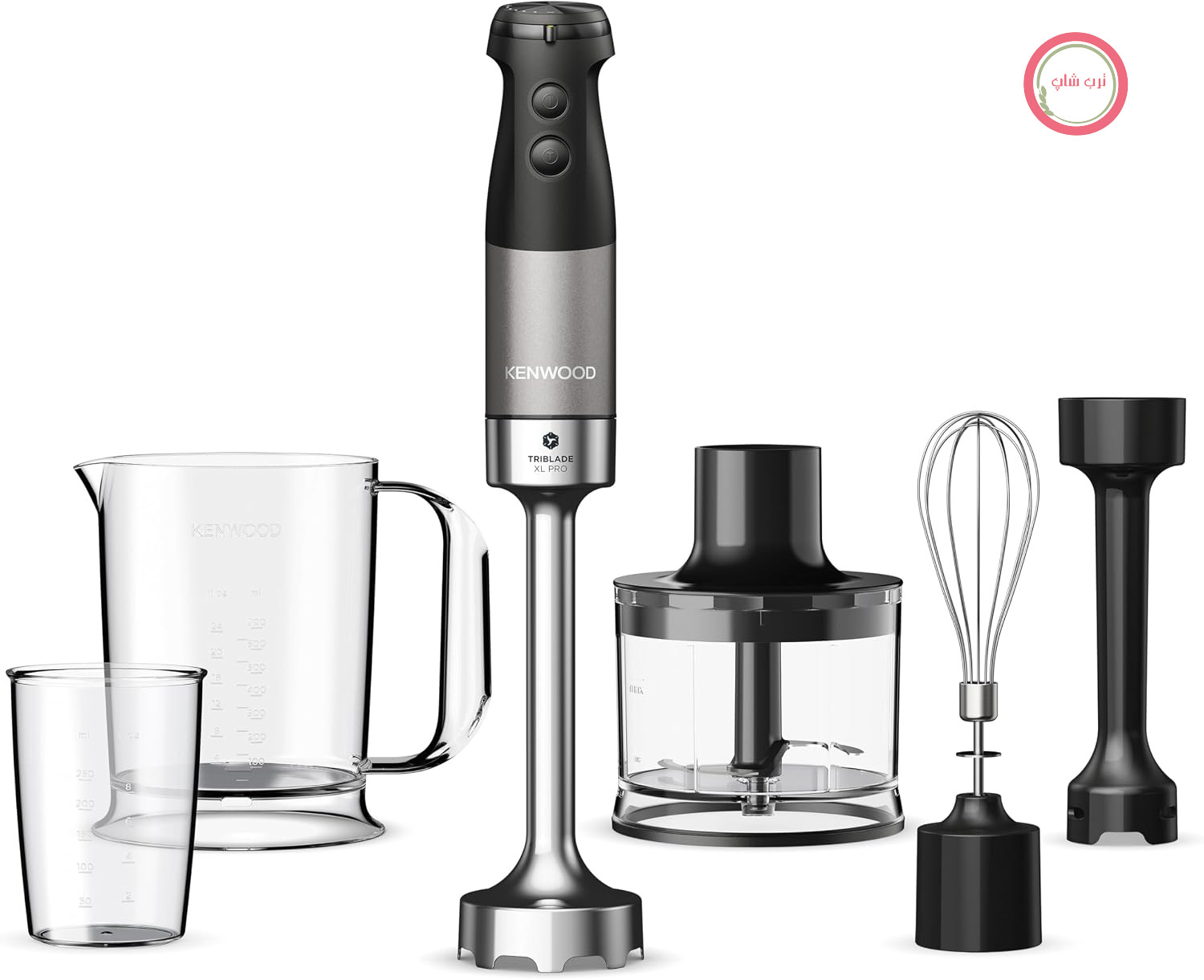 گوشت کوب برقی کنوود انگلستان Kenwood Triblade XL Pro HBM80.322BK، 1200 وات، سرعت متغیر، استیل ضد زنگ (پایه مخلوط کن)، همزن، قطعه امولسیون کننده، خردکن 500 میلی لیتری، لیوان های 700 و 250 میلی لیتری، قطعات قابل شستشو در ماشین ظرفشویی