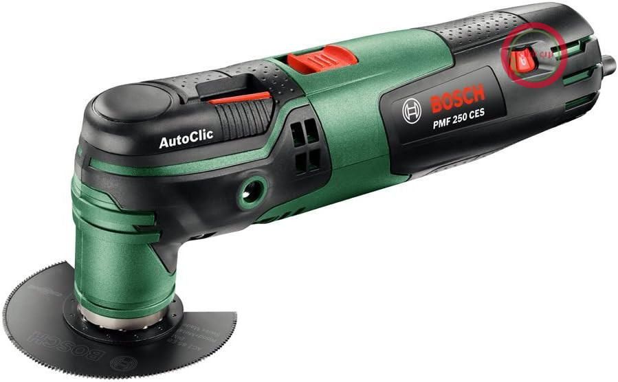 ابزار چندکاره نوسانی برقی بوش آلمان Bosch PMF 250 CES DIY، آداپتور سوکت درایو جاروبرقی با قابلیت تنظیم عمق