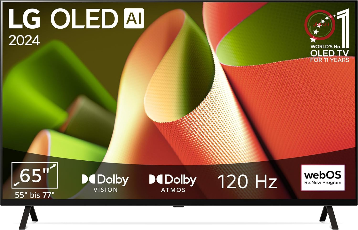 تلویزیون OLED ال‌جی مدل OLED65B49LA، سایز ۶۵ اینچ (۱۶۵ سانتی‌متر) (پردازنده هوش مصنوعی α8 4K، webOS 24، دالبی ویژن، تا