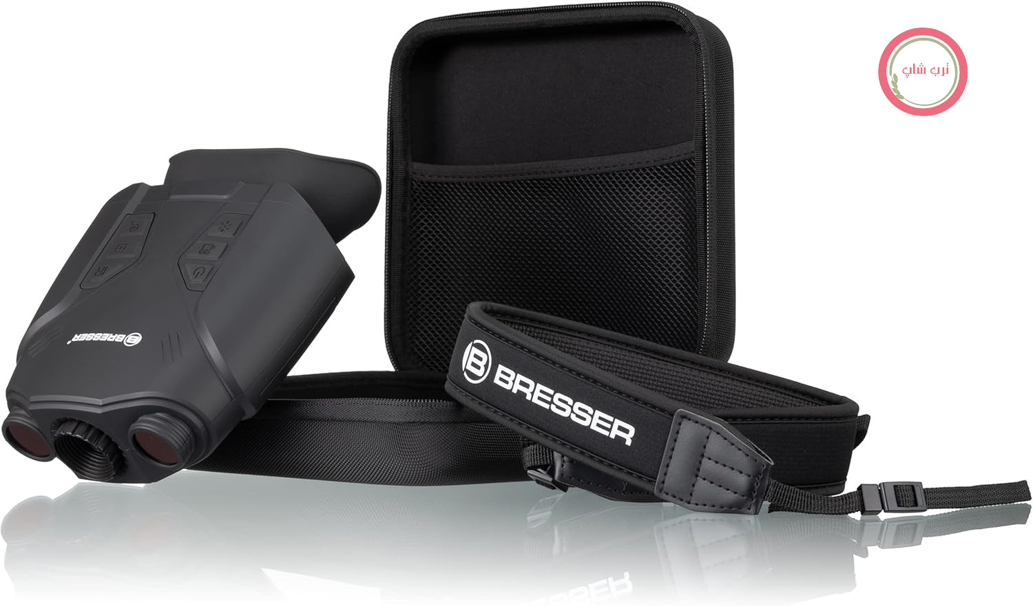 دوربین دوچشمی دیجیتال دید در شب Bresser مدل Nightlux 200 Pro با بزرگنمایی دیجیتال (2 برابر)، روشنایی مادون قرمز، صفحه نمایش بزرگ، قابلیت عکاسی و فیلمبرداری