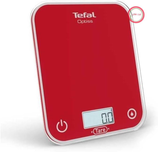 ترازوی آشپزخانه الکترونیکی Tefal Optisss BC50U3V0، صفحه نمایش خوانا، مقاوم در برابر خش، ظرفیت 5 کیلوگرم، سفید
