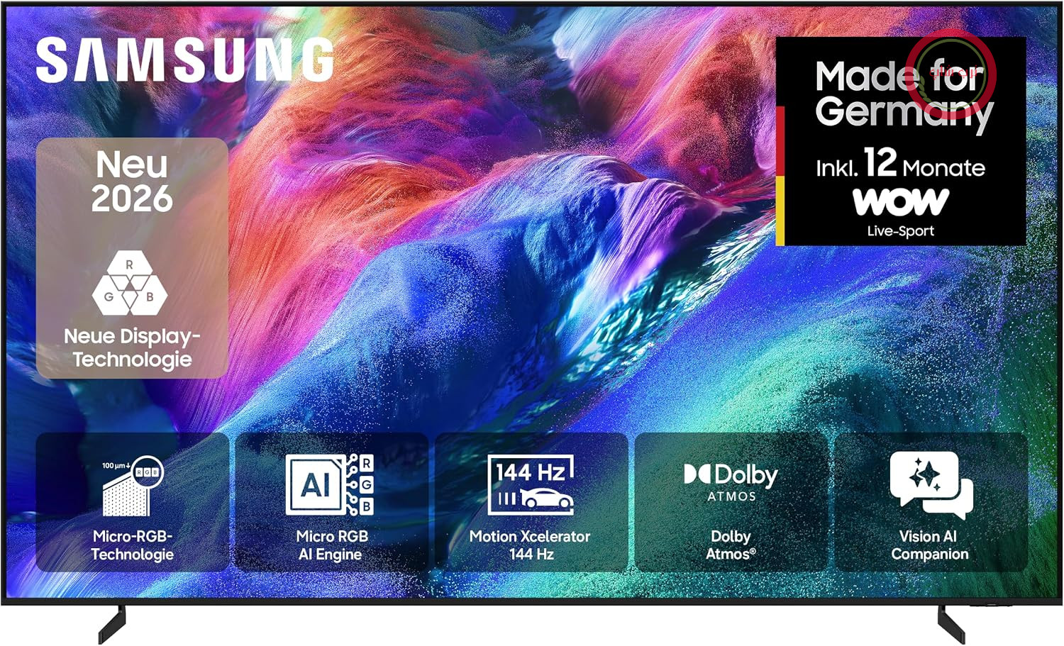 تلویزیون سامسونگ Samsung مدل Micro RGB R85H 4K، ۱۰۰ اینچ (۲۵۴ سانتی‌متر)، تلویزیون UHD، تلویزیون هوشمند