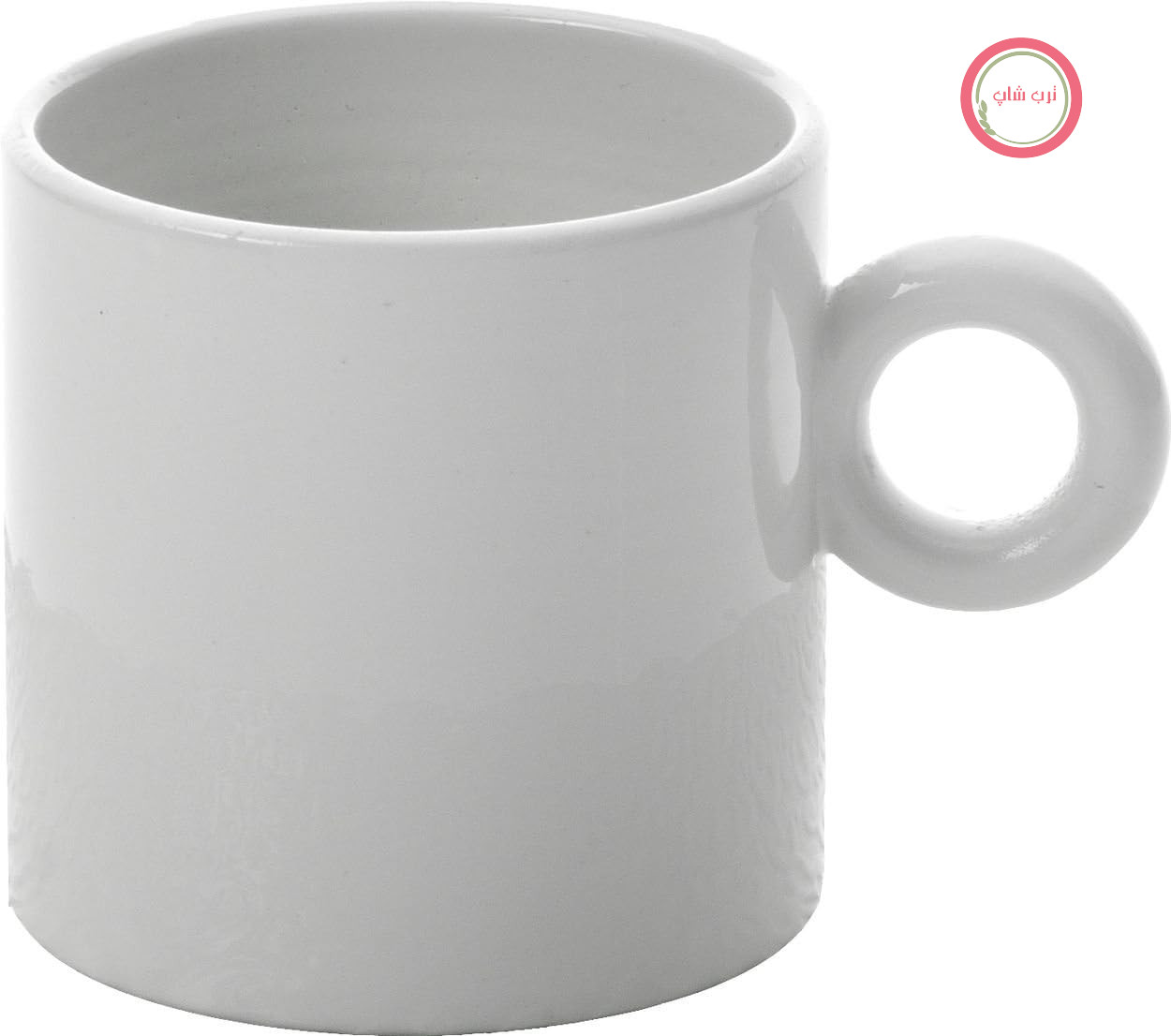 Alessi MW01/76 پوشیده، فنجان موکا، مجموعه ۴ عددی، چینی، سفید