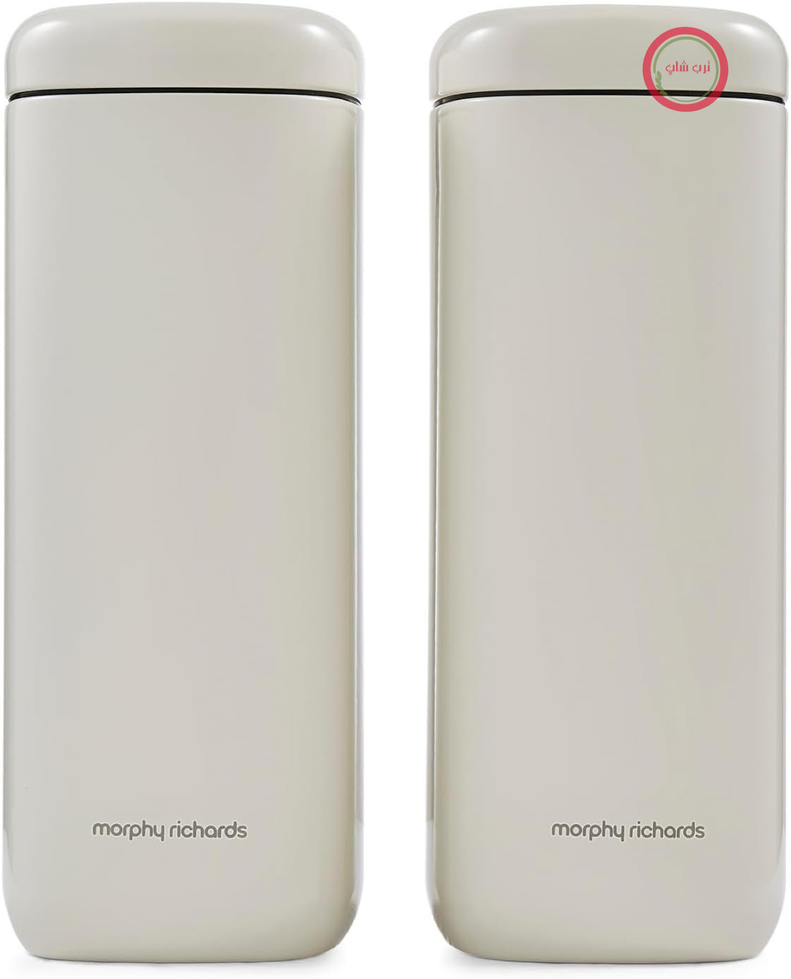 ظرف مواد غذایی مورفی ریچاردز انگلستان Morphy Richards ابعاد ۲.۶ لیتر، ۲۸.۵ در ۱۱ سانتی‌متر، بسته ۲ عددی، مجموعه بادوام از جنس کربن و استیل ضد زنگ، درب ضد هوا، مناسب برای چای، قهوه، شکر، ماکارونی و خشکبار
