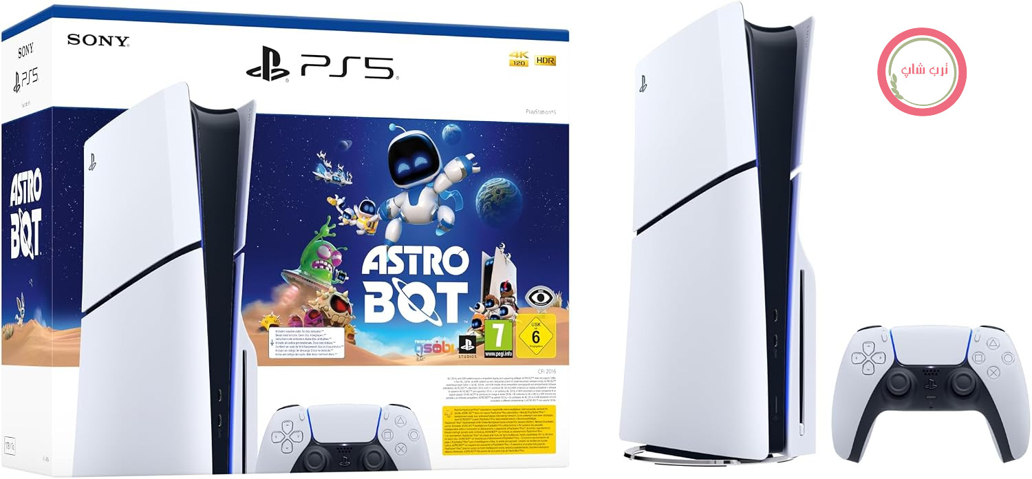 پلی‌استیشن سونی، باندل کنسول PS5 Slim نسخه استاندارد، به همراه ۱ دسته بی‌سیم DualSense + بازی Astro Bot (کد دانلود) - نسخه محدود