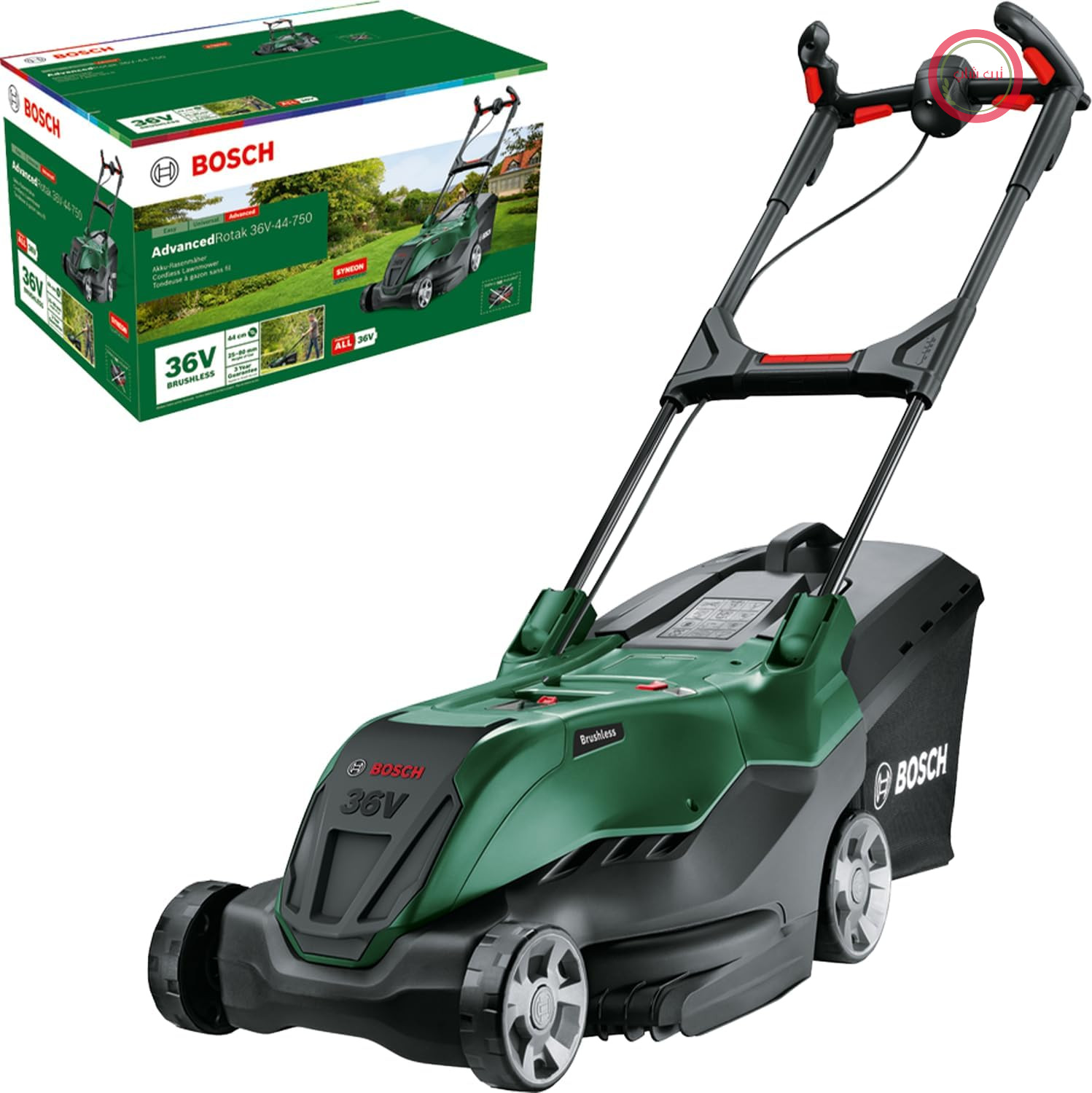 ماشین چمن‌زن شارژی بوش آلمان قدرتمند Bosch AdvancedRotak 36V - 44 - 750 برای چمن‌زنی