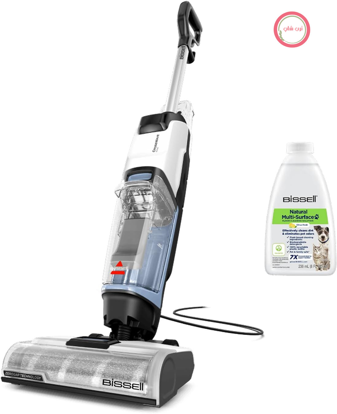 جاروبرقی و زمین‌شوی بیسل آمریکا مدل Bissell CrossWave Edge 4088N خشک و تر با فناوری ZeroGap مخصوص جمع‌آوری موی حیوانات خانگی