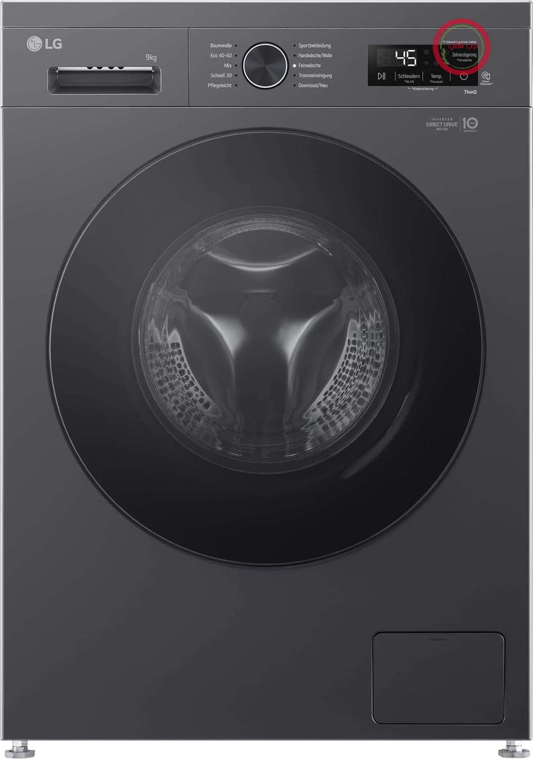 ماشین لباسشویی LG F4WB309YB (9 کیلوگرم، رده انرژی A، 1400 دور در دقیقه) با حرکت درام 6 حرکتی