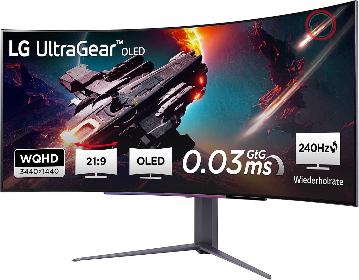 مانیتور گیمینگ ال‌جی Ultragear™ 45GS96QB-B.AEU (45 اینچ) با نسبت تصویر ۲۱:۹، منحنی ۸۰۰R