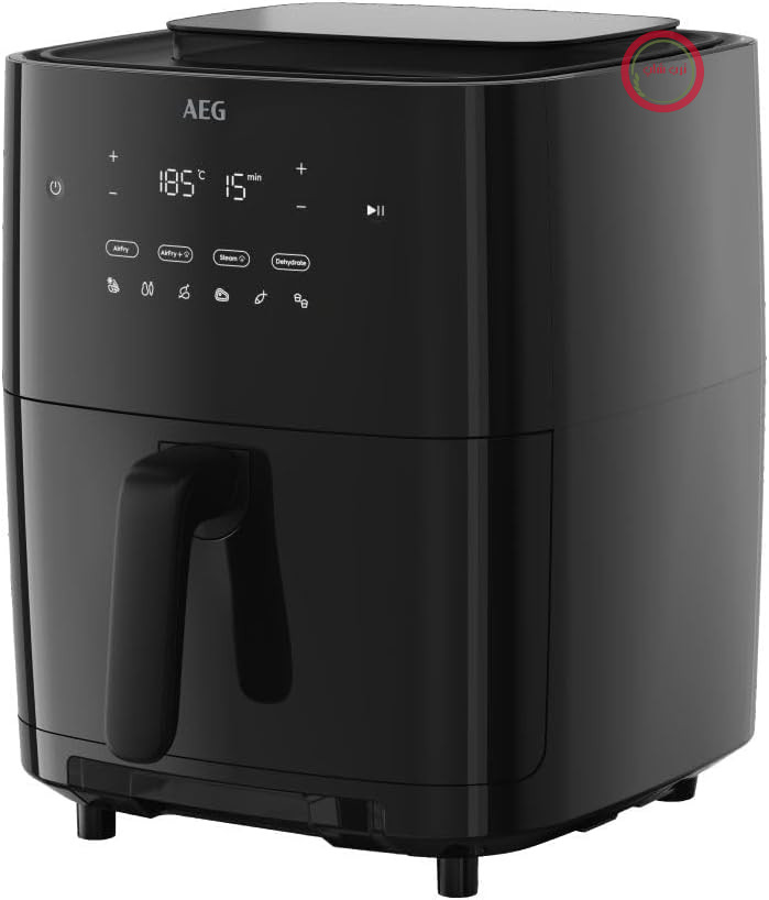 سرخ کن هوای گرم AEG 8000 AAF7SB، 4 کاره: سرخ کردن، بخارپز کردن، آبگیری، پخت، ظرفیت 6.9 لیتر، صفحه نمایش LED لمسی، 10 برنامه، قابل شستشو در ماشین ظرفشویی، مشکی