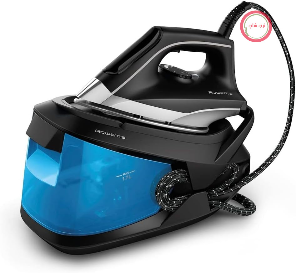 اتو بخار مخرن دار روونتا آلمان Rowenta Iron VR8320F0 Turbosteam مشکی استیل ضد زنگ 2.6 کیلووات 2.3 کیلوولت