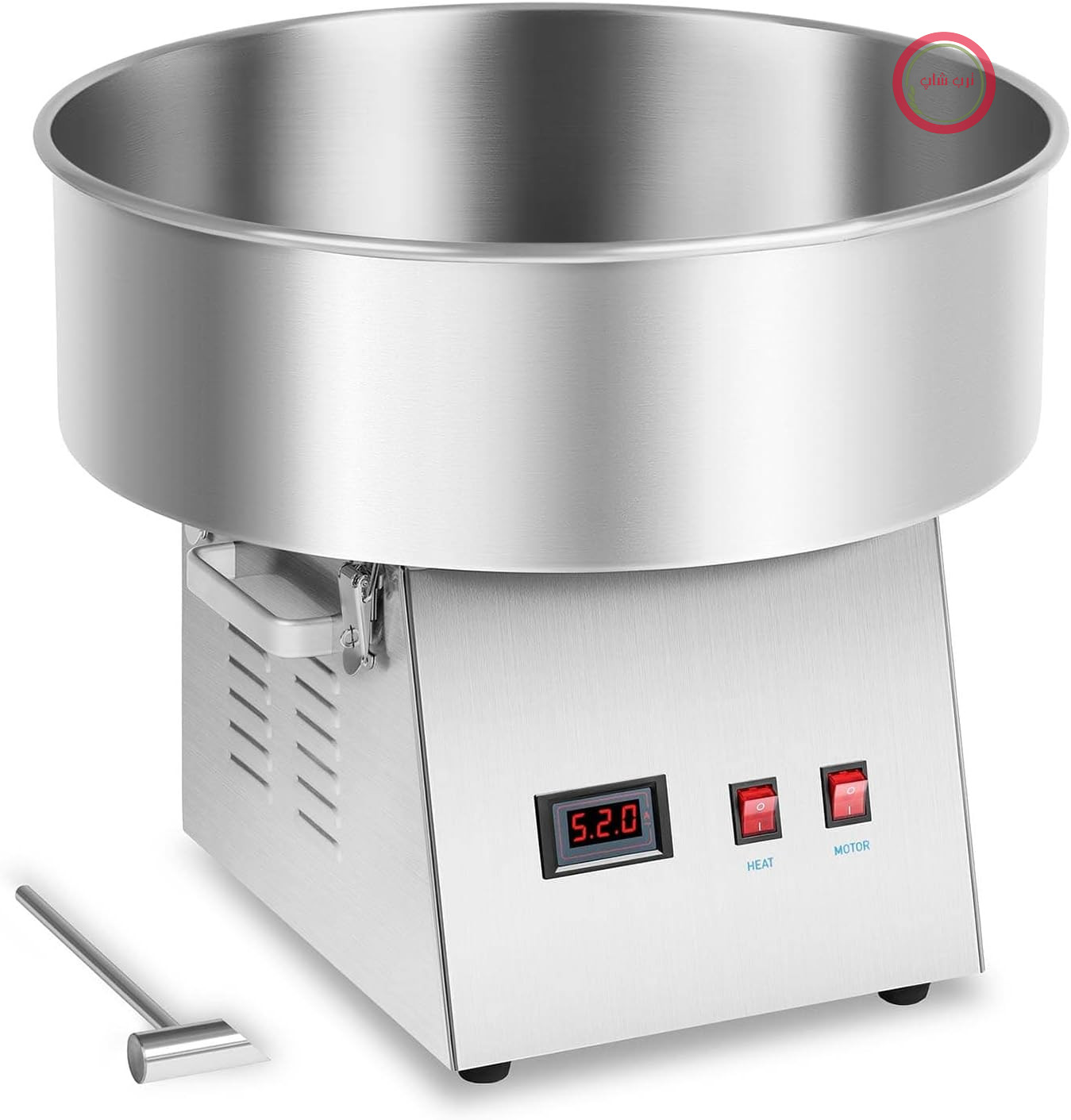 دستگاه پشمک ساز رویال کترینگ آلمان Royal Catering RCZK-1030-W دستگاه پشمک ساز حرفه ای اتوماتیک (1200 وات، 1 پرس / 30 ثانیه، قطر 52 سانتی متر، استیل ضد زنگ)