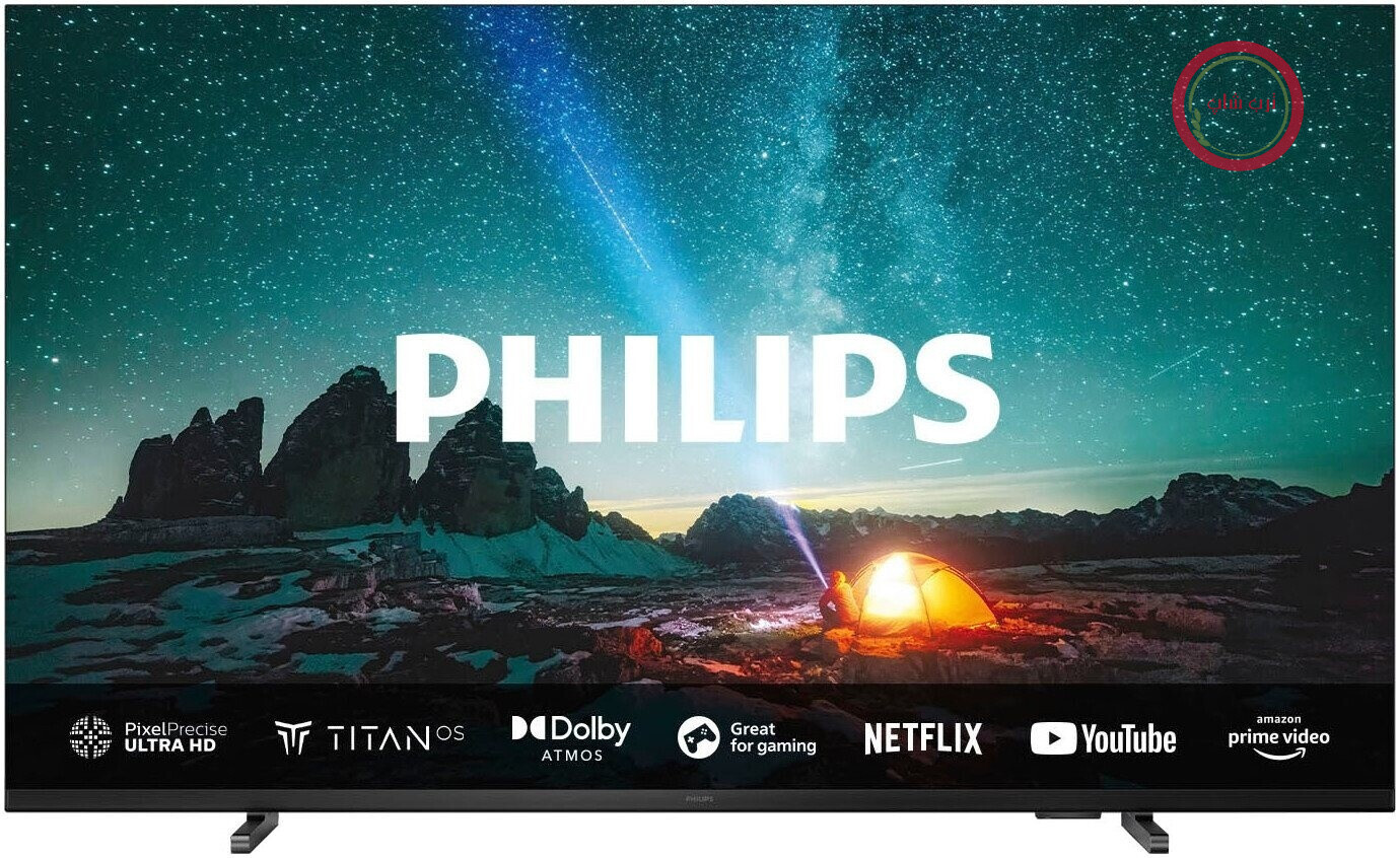 تلویزیون هوشمند LED فیلیپس 75PUS7609 با کیفیت 4K - صفحه نمایش 75 اینچی با کیفیت Ultra HD با دقت پیکسلی، پلتفرم Titan OS و صدای Dolby Atmos - با الکسا و دستیار گوگل کار می‌کند - خاکستری آنتراسیت