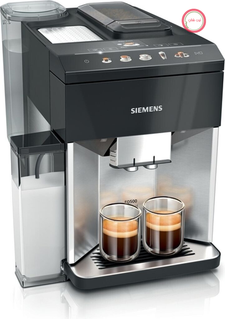 زیمنس، دستگاه قهوه‌ساز تمام اتوماتیک، EQ500، AromaDouble Shot، AutoMilk Clean، ceramDrive، نمایشگر CoffeeSelect، oneTouch DoubleCup، مشکی پیانویی/استیل ضد زنگ، TQ517R03