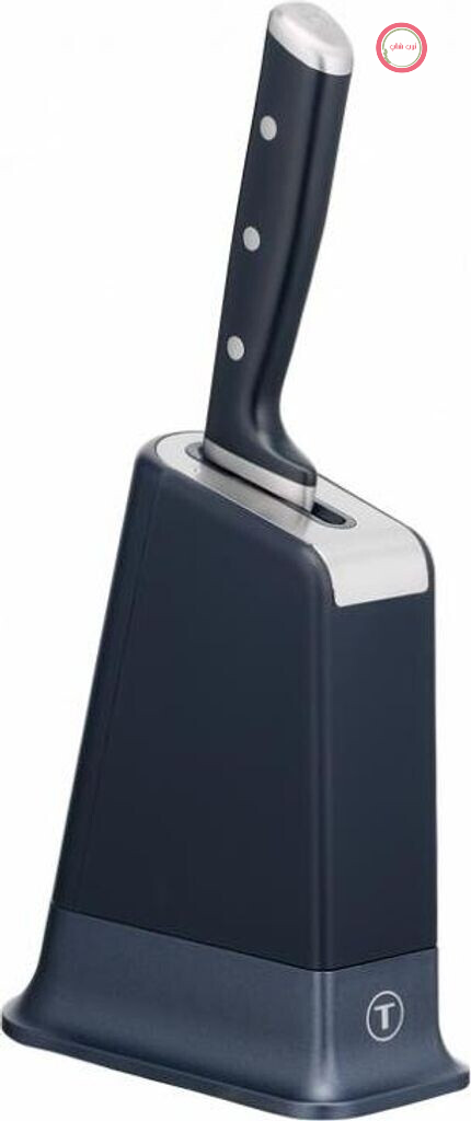 چاقوی سرآشپز T-fal، 16.5 سانتی‌متر، شامل دسته چاقو با تیزکن، همیشه تیز، تیغه استیل ضد زنگ، مشکی، Eversharp Pro، K297S244